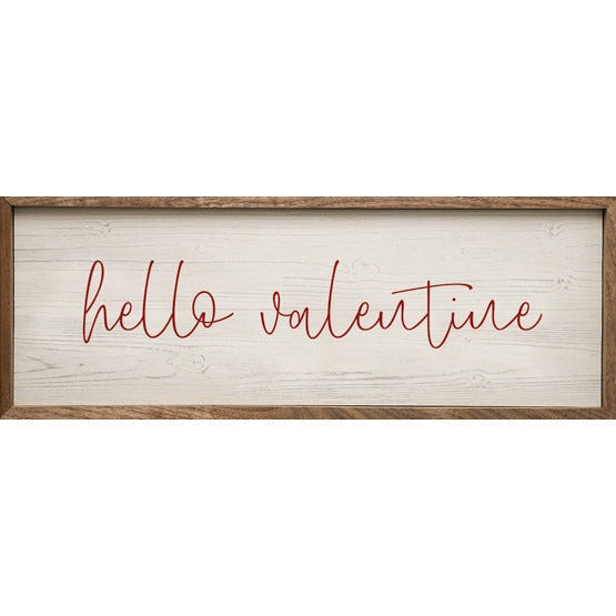 Hello Valentine Wood Framed Print