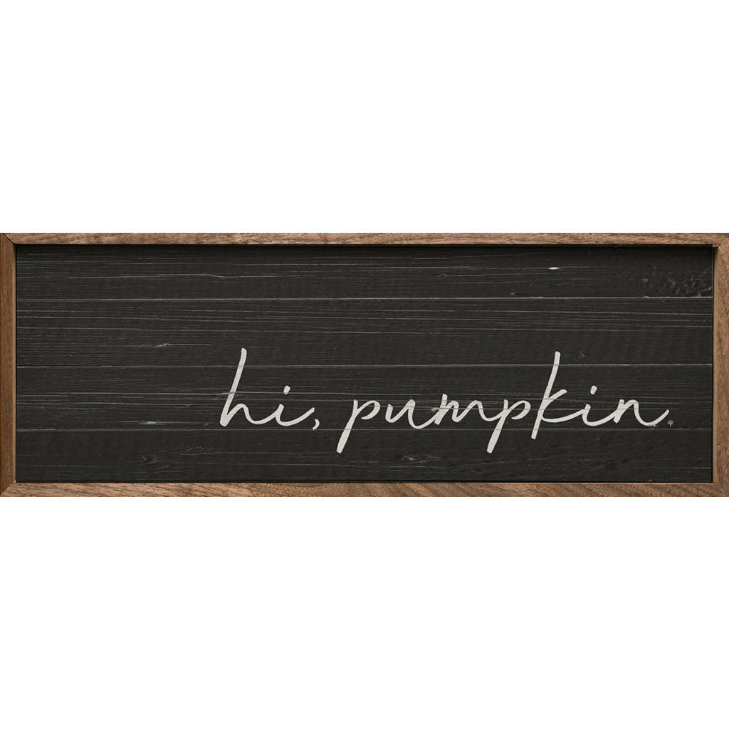 Hi Pumpkin Wood Framed Print