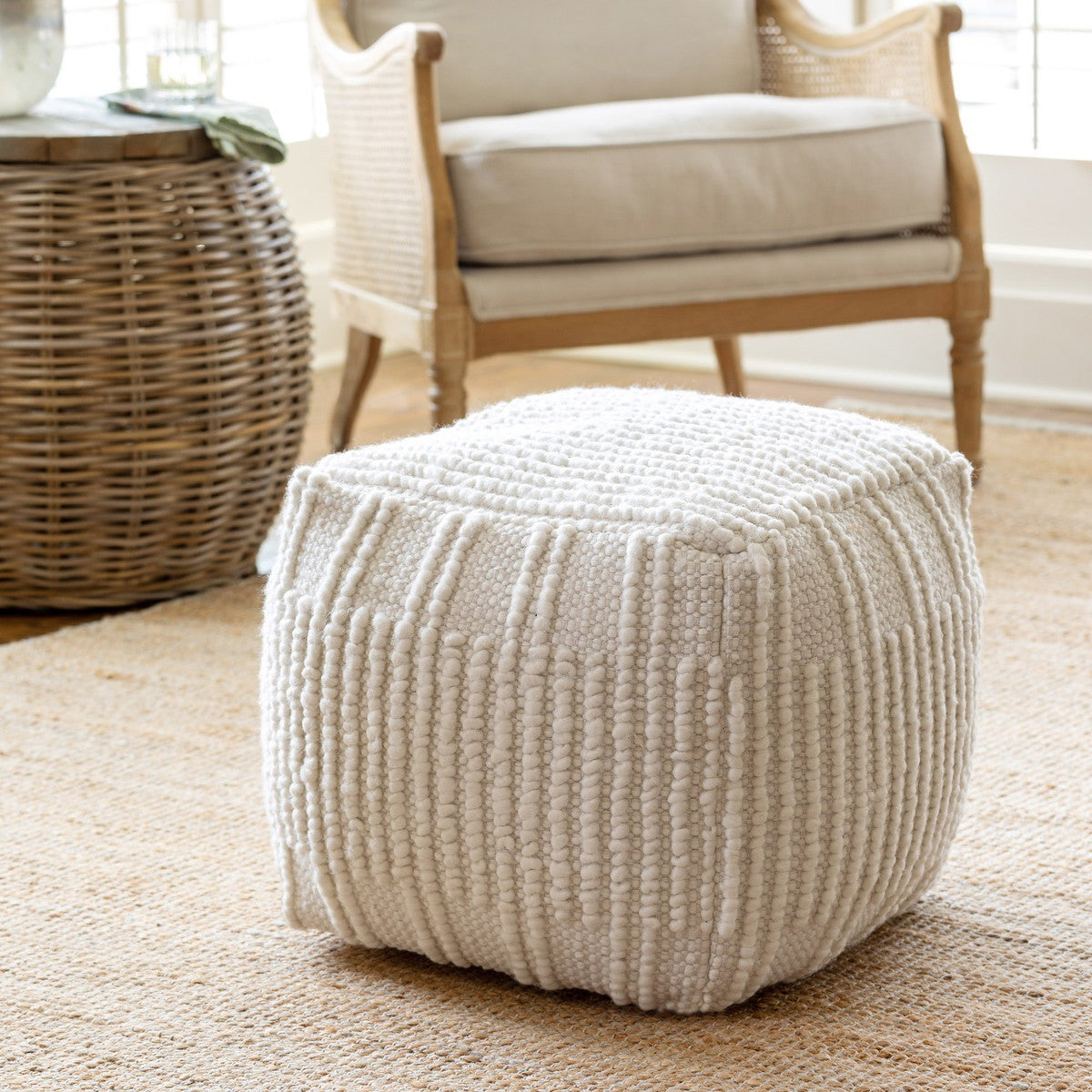 Indoor/Outdoor Ardwick Pattern Pouf