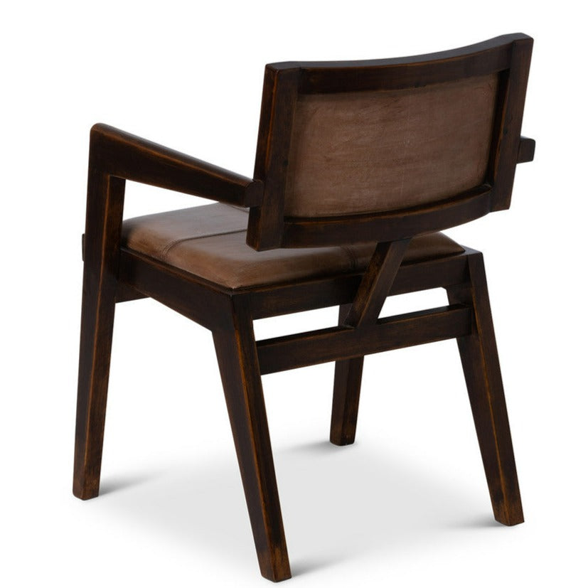 Lane Square Back Leather Armchair