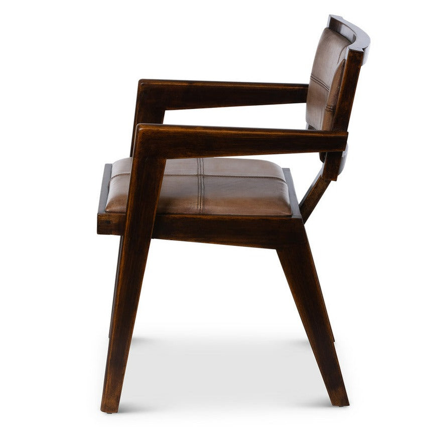 Lane Square Back Leather Armchair