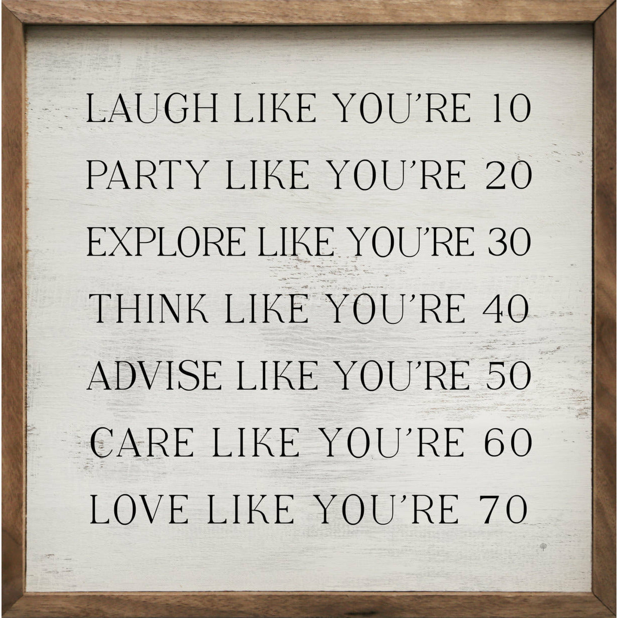 Laugh Like You’re Ten Wood Framed Print