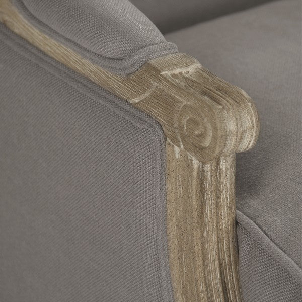 Louis Grey Linen Club Chair