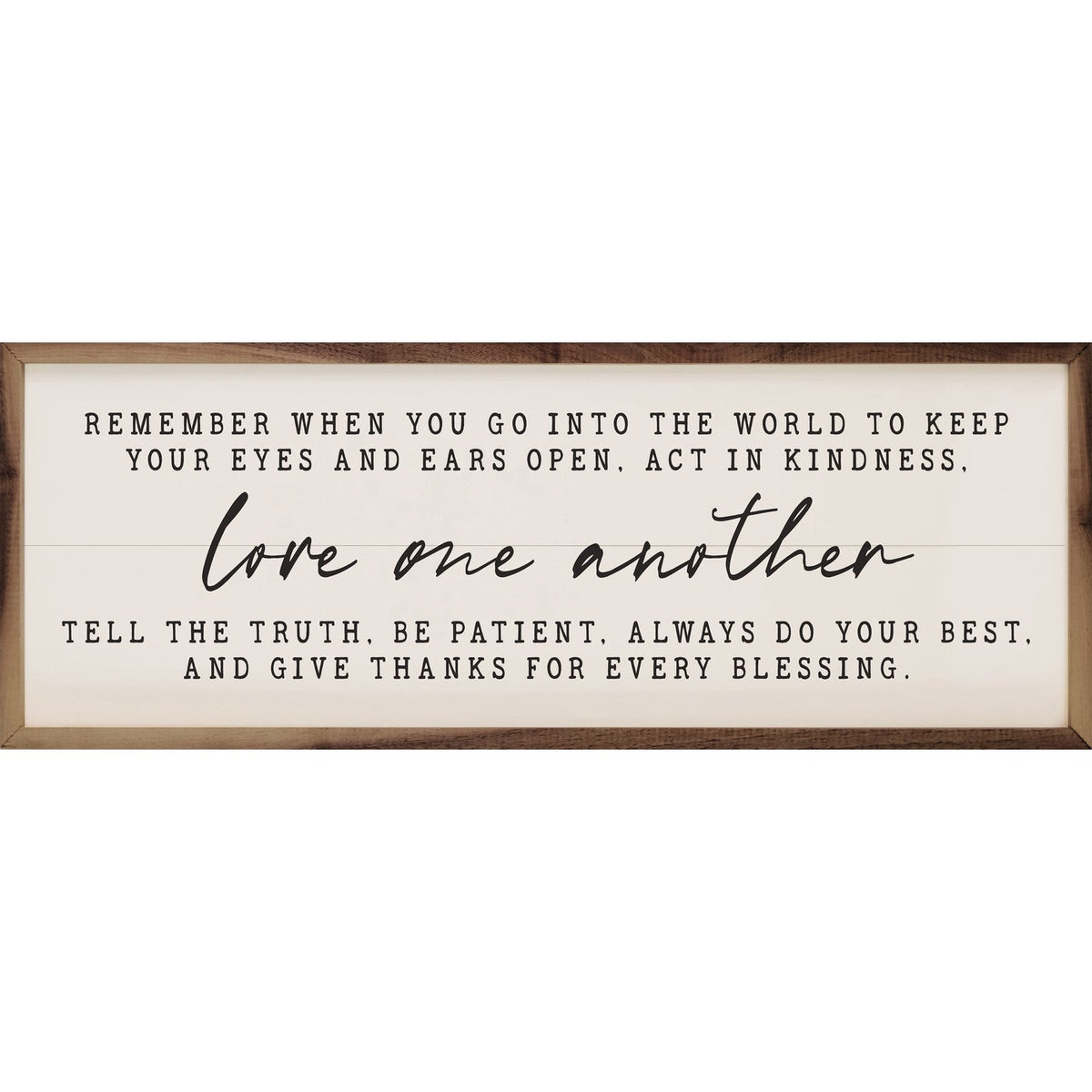 Love One Another Wood Framed Print