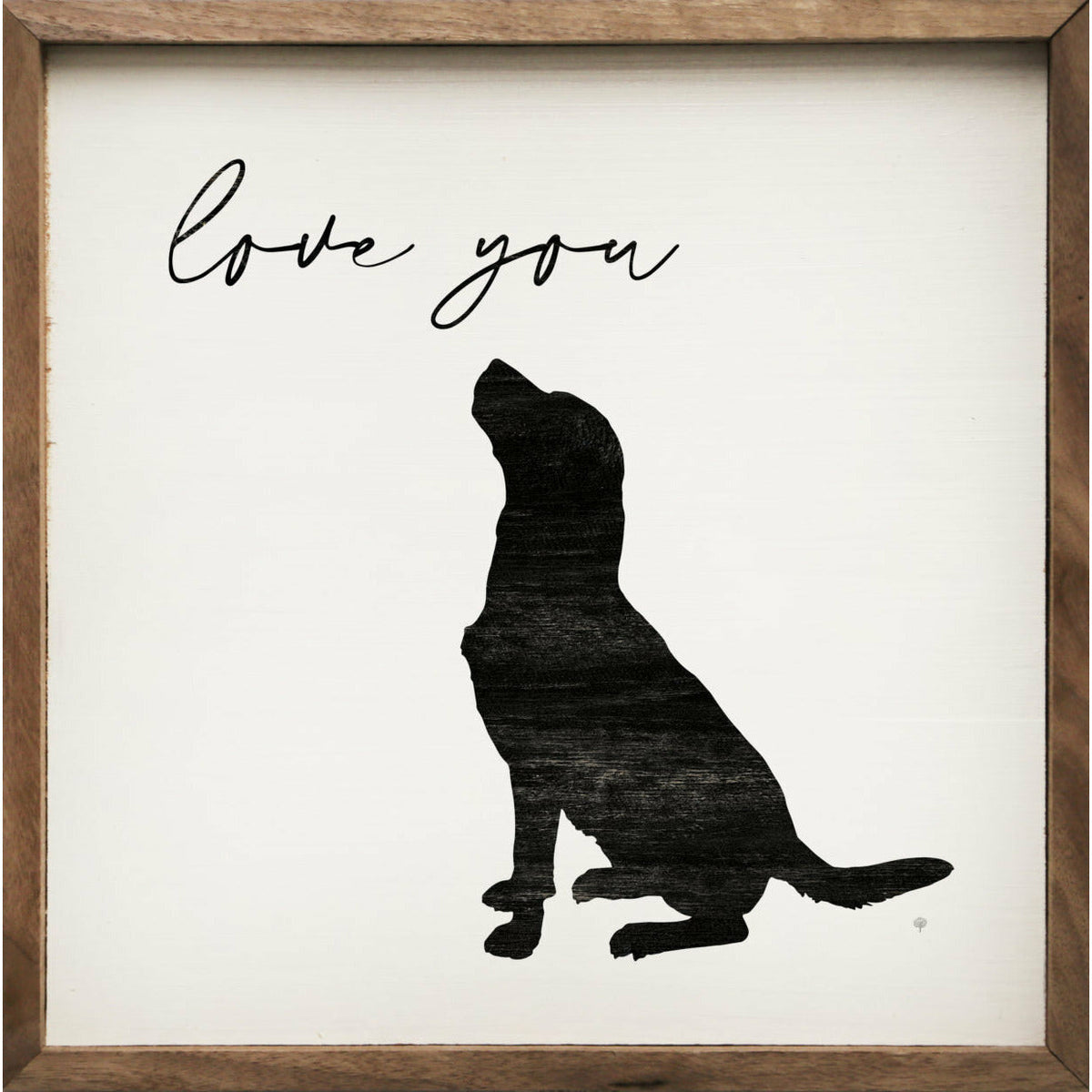 Love You Lab Wood Framed Print