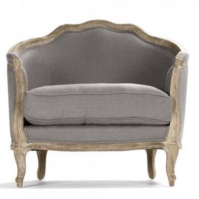 Maison Grey Linen Love Chair