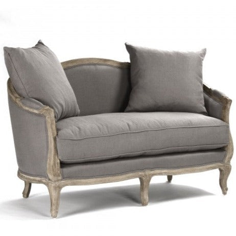 Maison Grey Linen Settee