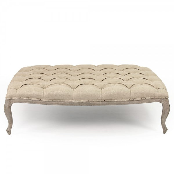 Maison Hemp Tufted Rectangular Ottoman