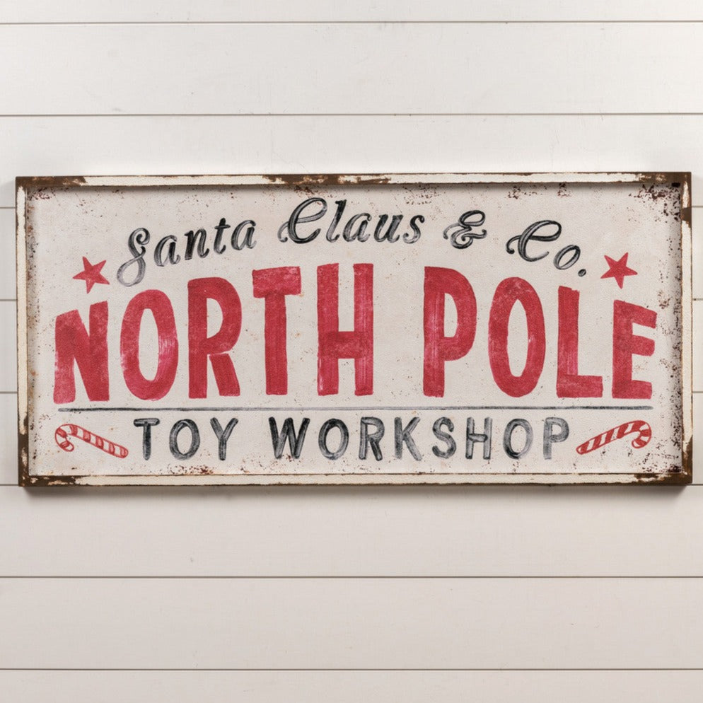 North Pole Toy Workshop Sign