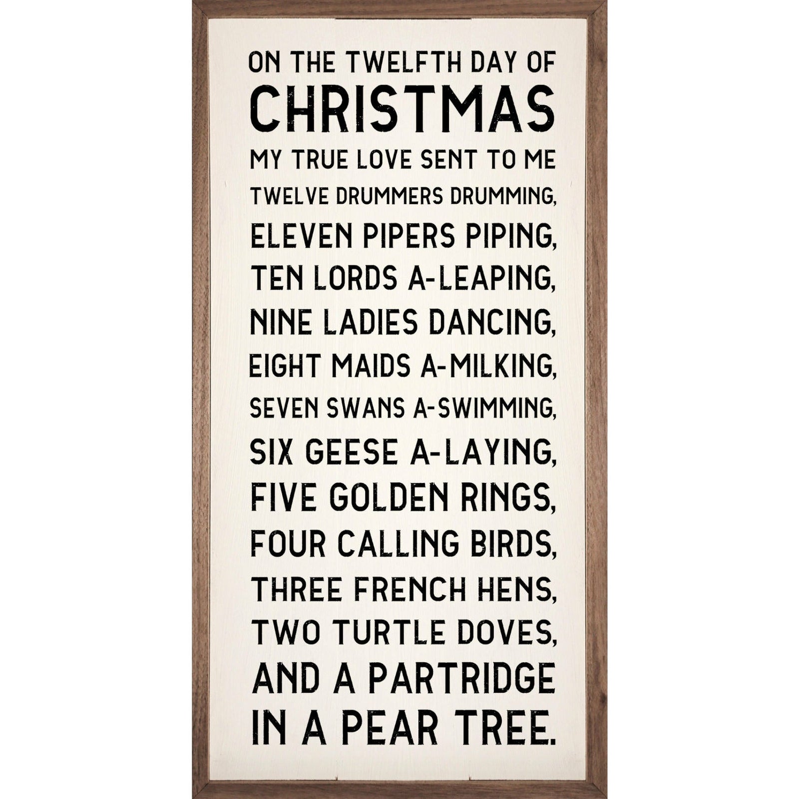 On The Twelfth Day Of Christmas Wood Framed Print