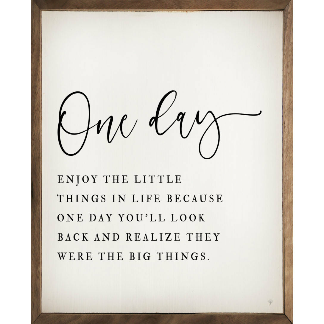 One Day Wood Framed Print