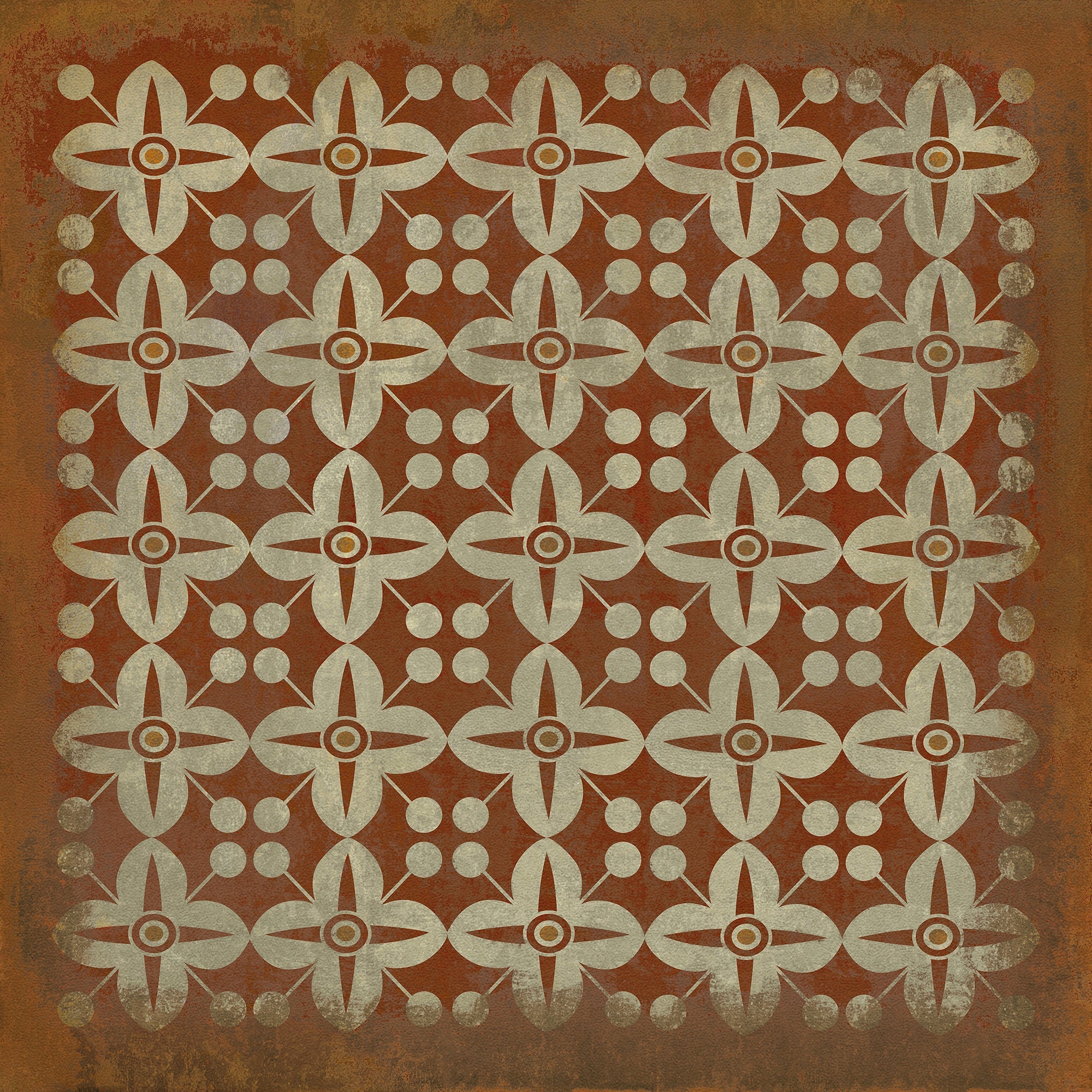 Pattern 03 the Poppy Field Vinyl Floor Cloth