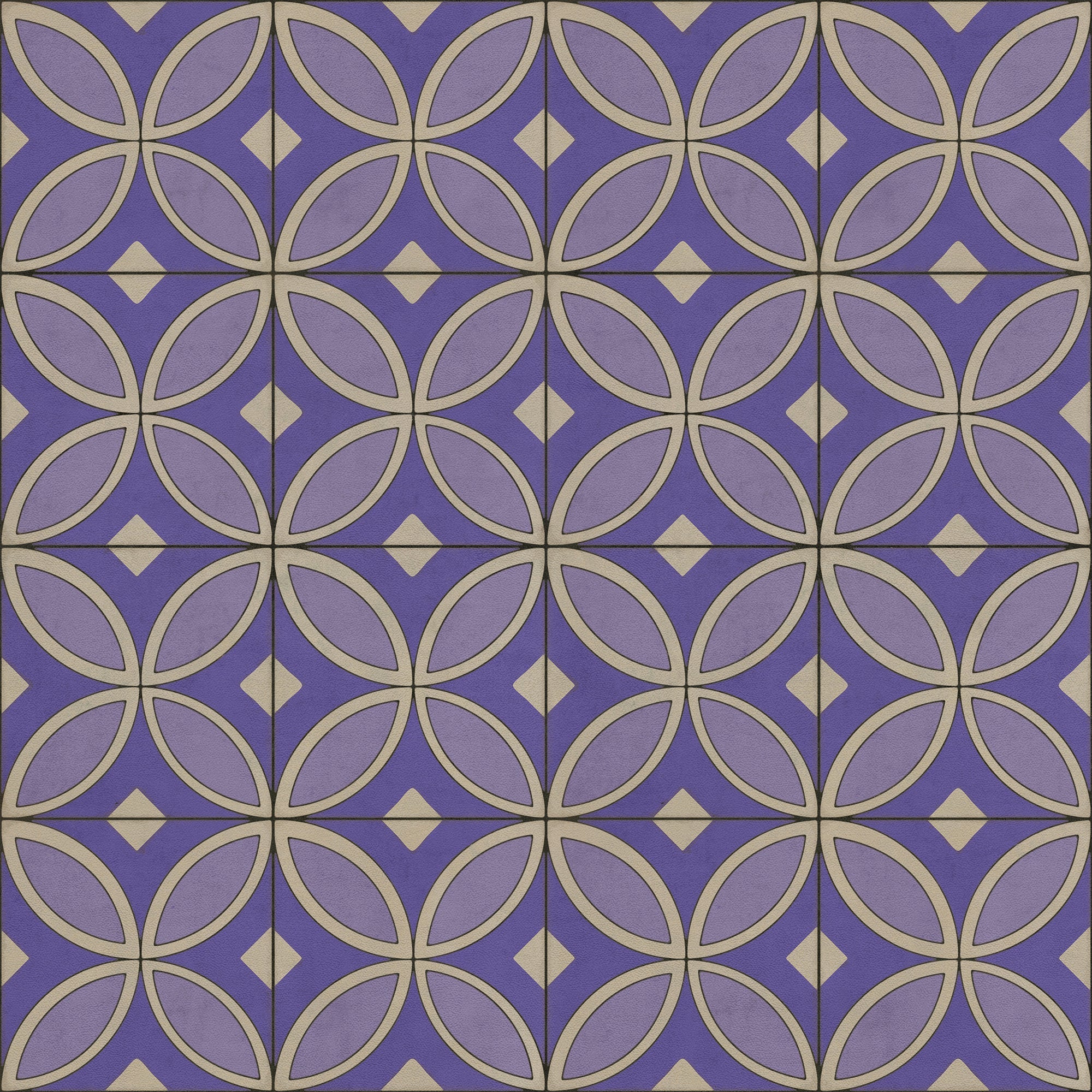 Pattern 70 Waltzing With Violets In Our Hair Vinyl Floor Cloth