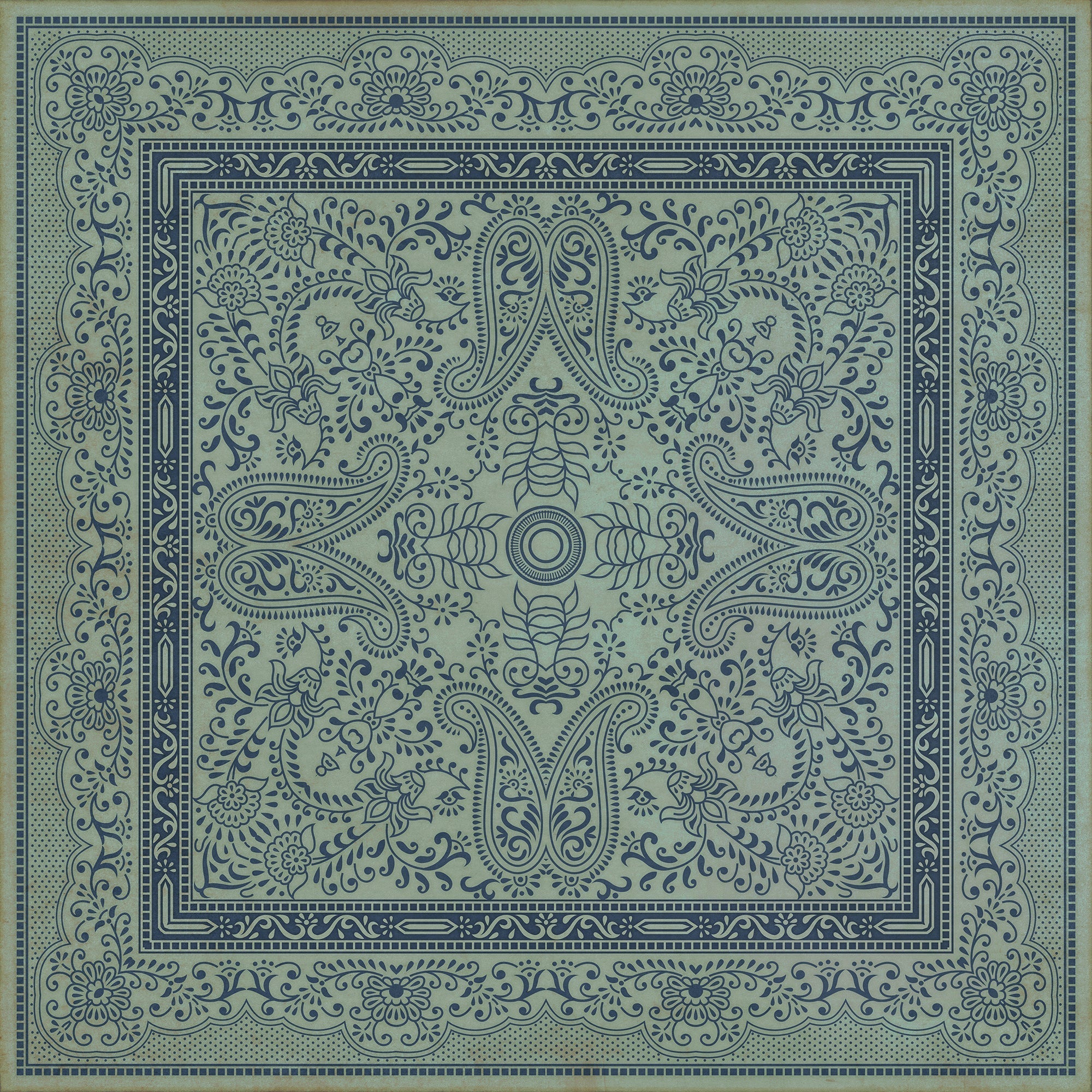 Pattern 76 Fairfarren Vinyl Floor Cloth
