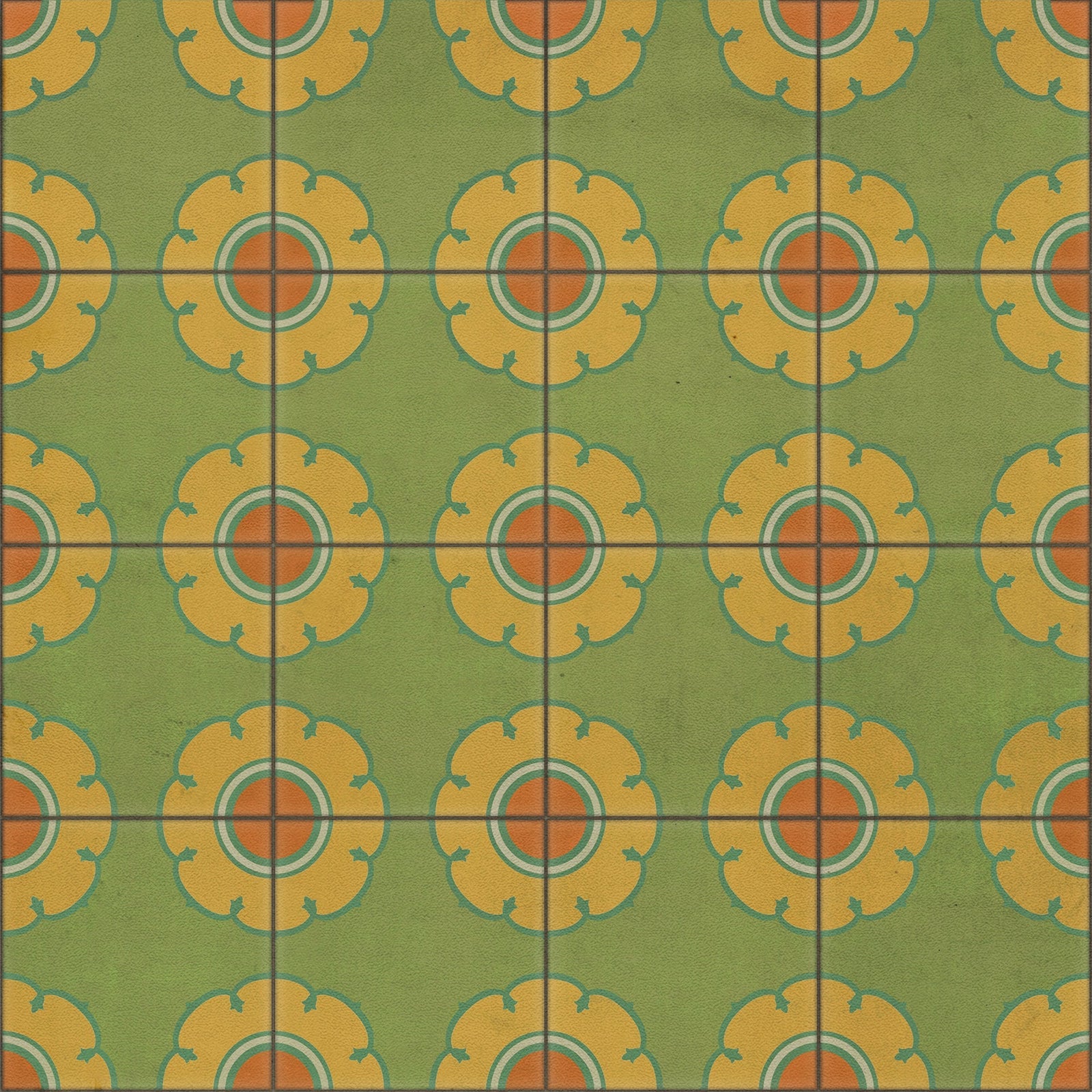 Pattern 78 That 70S Vinyl Floor Cloth