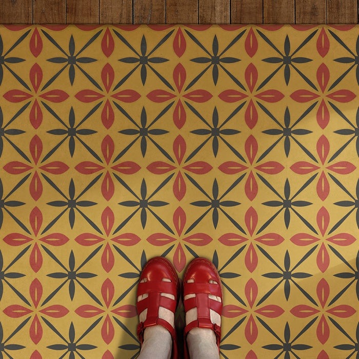 Pattern 81 the Courtside Stop Vinyl Floor Cloth