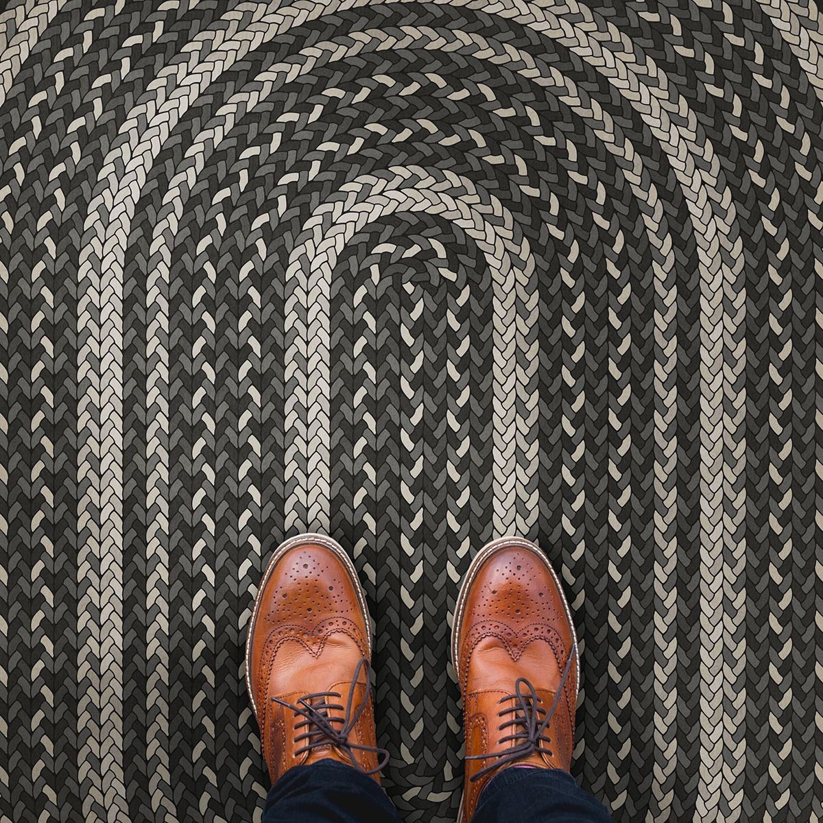 Pattern 85 Such A Cozy Room Braided Oval Vinyl Floor Cloth