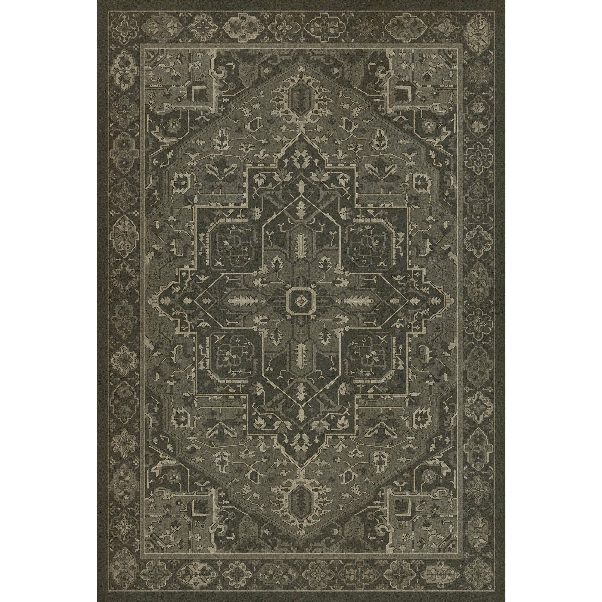 Persian Bazaar Camelot Black Knight Vinyl Floor Cloth