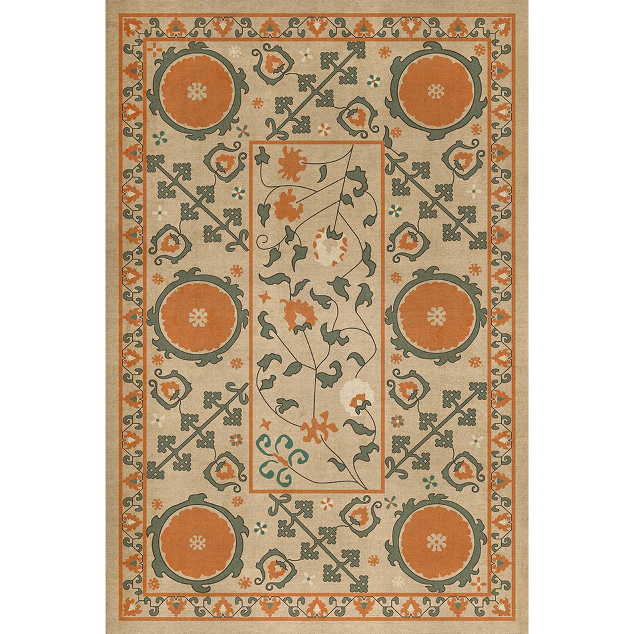 Persian Bazaar Samarkand Bahora Vinyl Floor Cloth