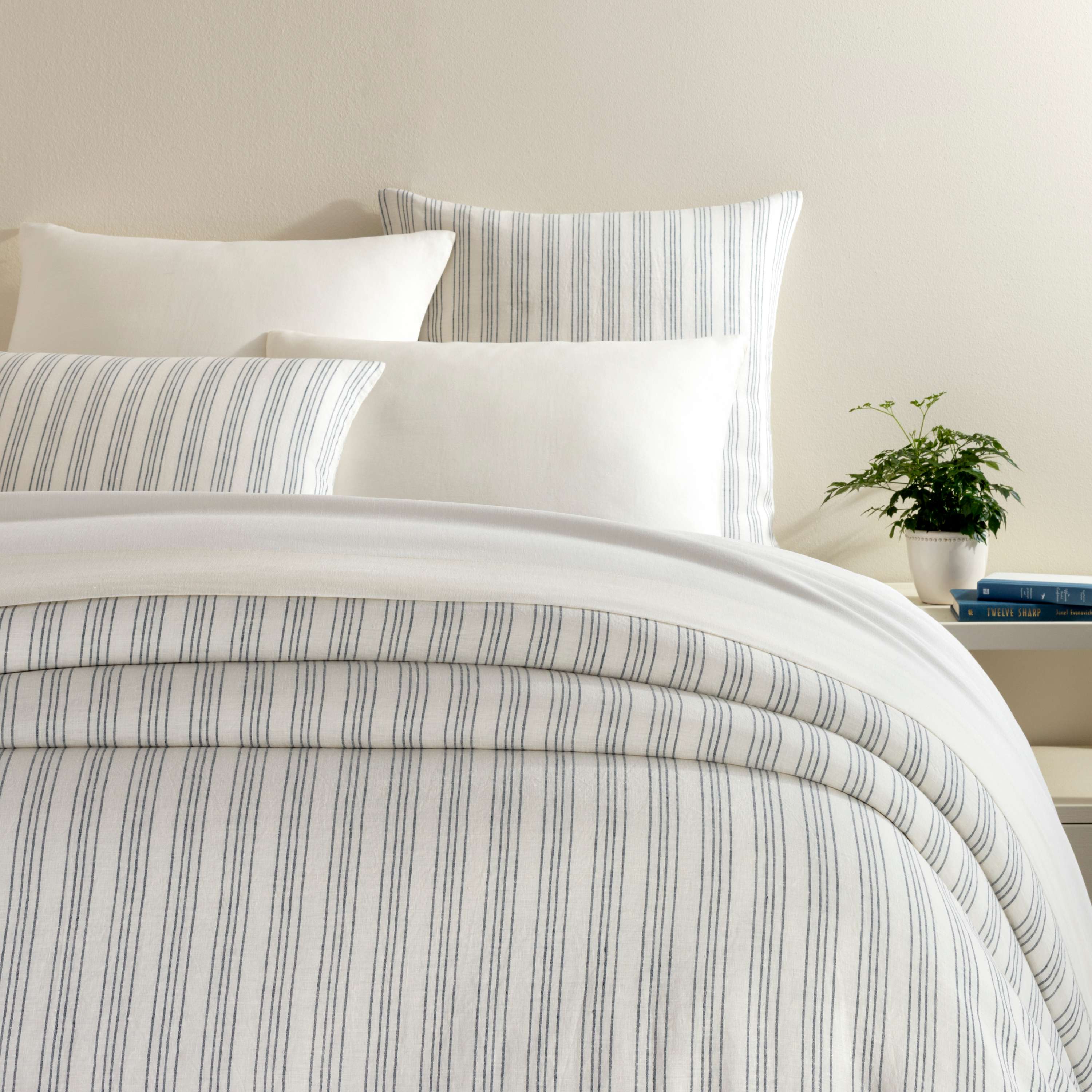 Pine Cone Hill Lush Linen Stripe Duvet Cover