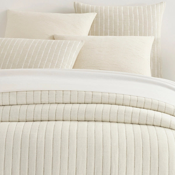 Pine Cone Hill Marino Natural/Ivory Matelassé Coverlet