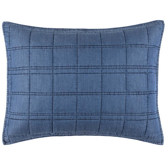 Pine Cone Hill Atlas Denim Quilted Sham