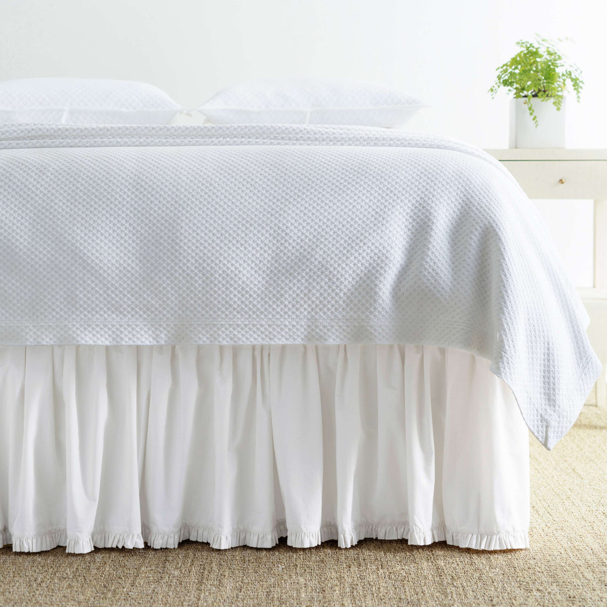 Pine Cone Hill Classic Ruffle White Bed Skirt