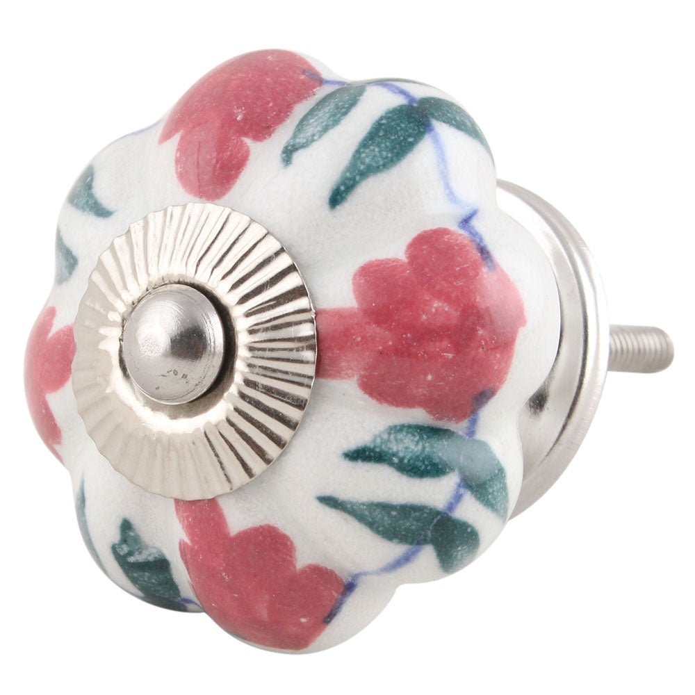 Pink Floral Knob