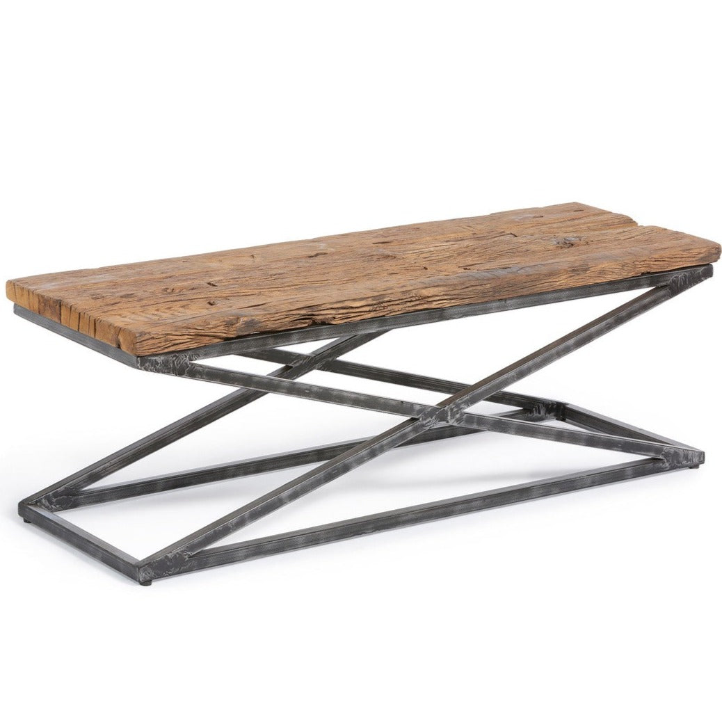 Railway Wood and Iron Coffee Table