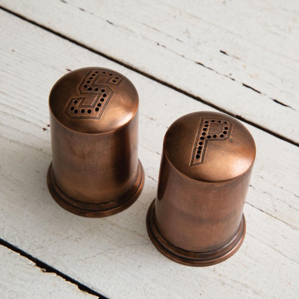 Retro Copper Salt & Pepper Shakers