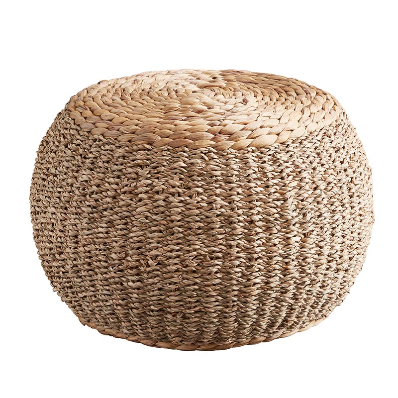 Seagrass Round Pouf