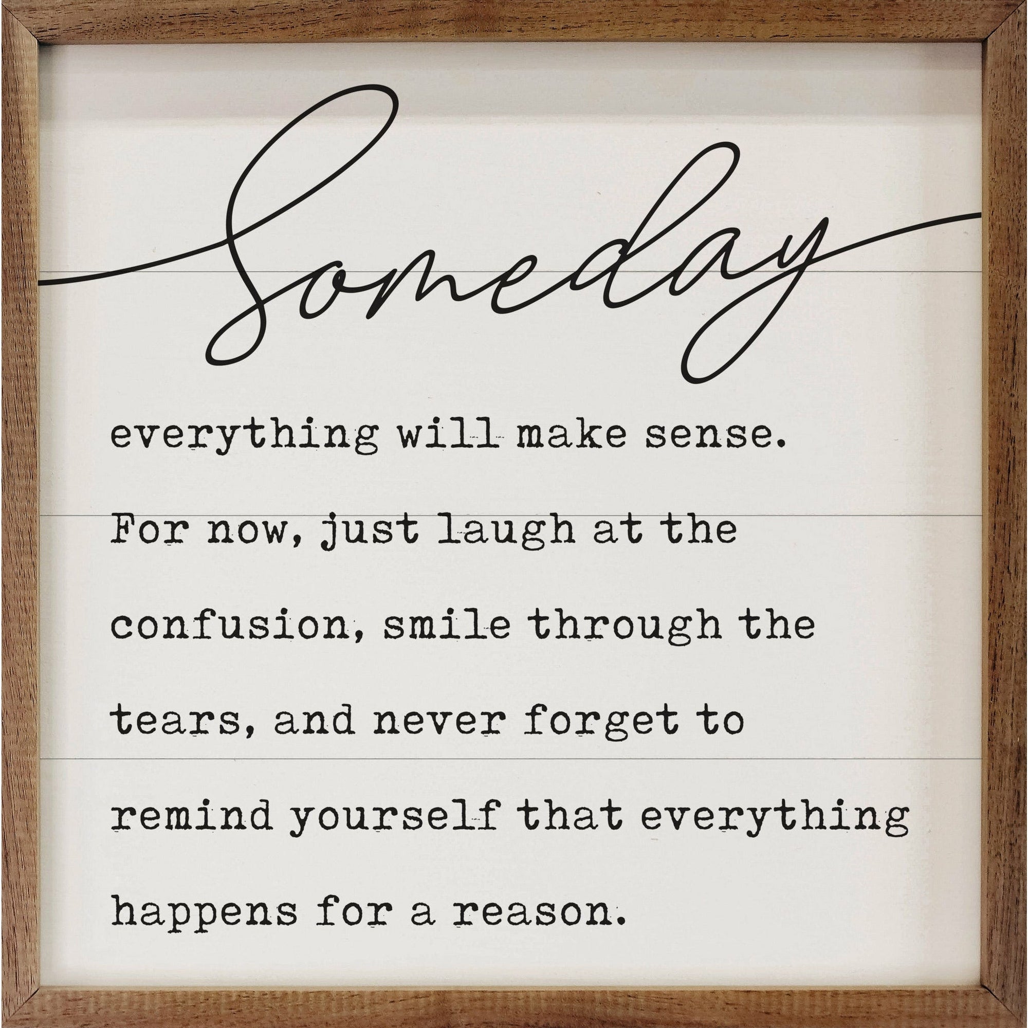 Someday Square Wood Framed Print