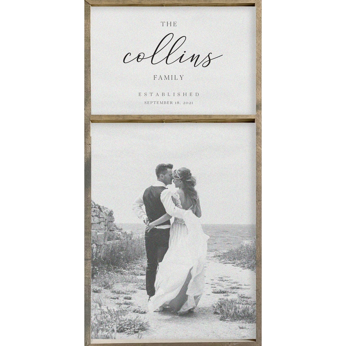 Thin Family Name Canvas Photo Frame