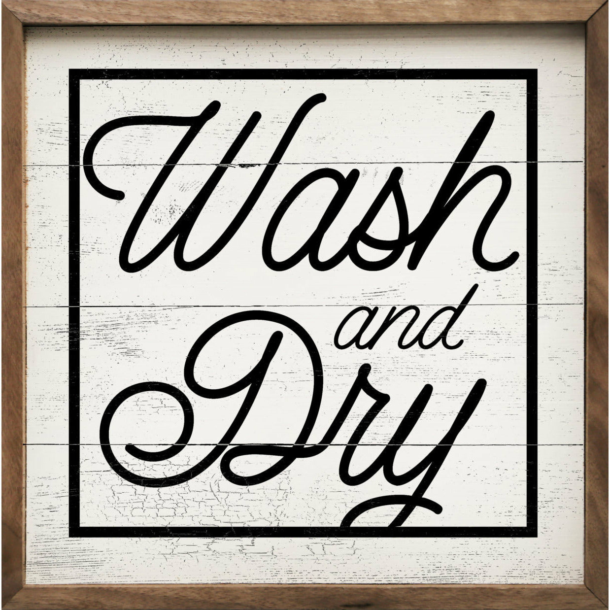 Wash And Dry Wood Framed Print