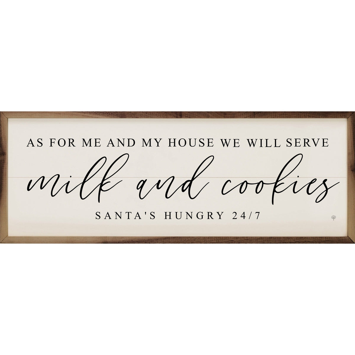 We Will Serve Milk &amp; Cookies Wood Framed Print